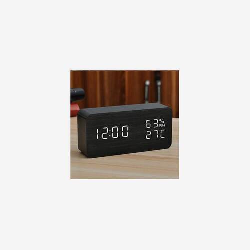 Alarm clock bedside luminous electronic clock LED wooden闹钟