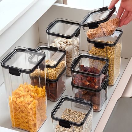 sealed Plastic tea canister food container coffee  tank