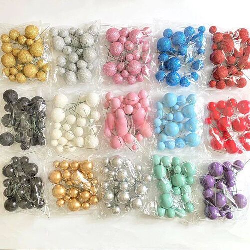 20PCS Cake Topper Ball Set 2cm-4cm Spheres DIY Birthday Cake