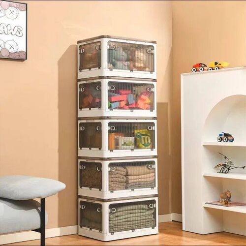 Foldable Storage Box Clothes Blanket Toy Organizer Clear Fol