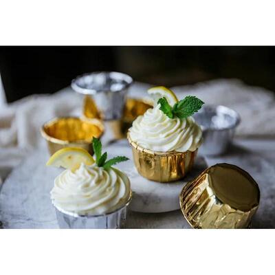 50Pcs Large Cupcake Wrappers Crimping Muffin Cases Cake Line