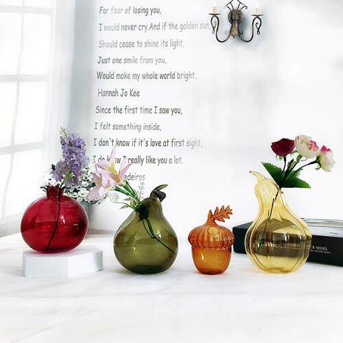 Creative Fruit Shaped Vase Home Decor Pomegranate Pumpkin Va