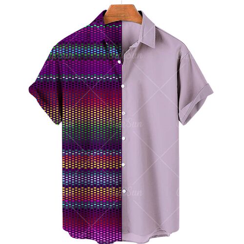 New Fashion Summer Casual Hawaiian Flower Shirts for Mens V