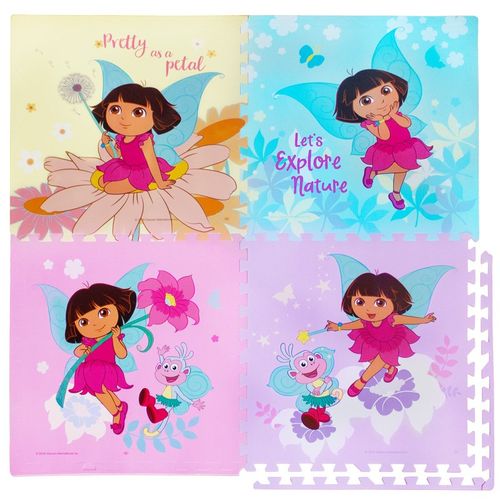 明德加厚环保卡通泡沫拼接地垫儿童学步家用客厅卧室田园风爬行垫