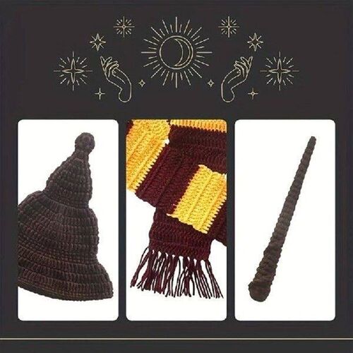 4Pcs Photography Props Suit for Baby Newborn Costume Wizard