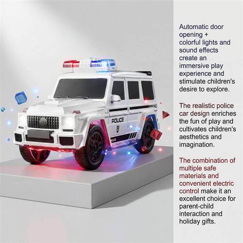DOWMOO Electric Stunt Opening Police Car Toy - A Fun and Rea