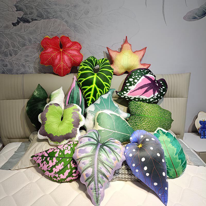 ins北欧风绿植家居毛绒抱枕 靠垫/抱枕
