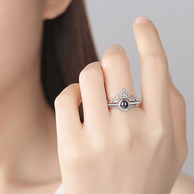 Projection Ring Crown Two-in-One Fashion 100 Languages Openi
