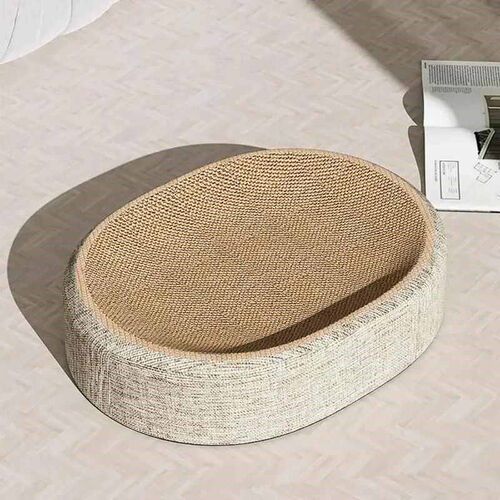 Oval Shape Scratch Pad For Cats sisal Scratching Cat Bed Mul