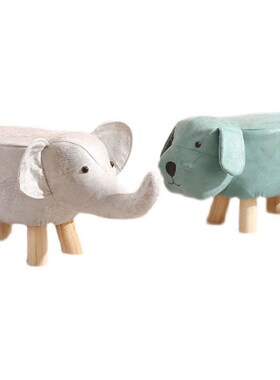 Novelty Animal Footstools Stool Ottoman PU Padded Cushion