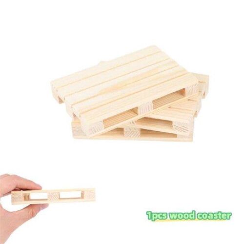 New Mini Wooden Pallet Beverage Coasters Insulation Pad Cup