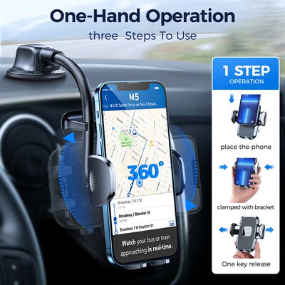 Joyroom Car Phone Holder Mount Flexible Long Arm Anti-Shake