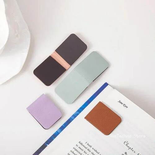 Fashionable Leather Magnetic Bookmark Clip Cross-Border Same
