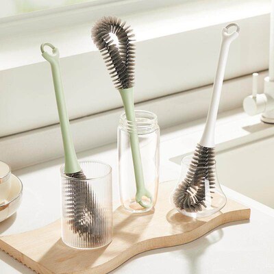 Bionic Oyster Coconut Fiber Cup Brush with Hanging L-Shaped