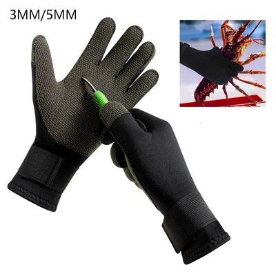 3/5mm Thicken Kevlar Diving Gloves Scratch Proof Fish Huntin
