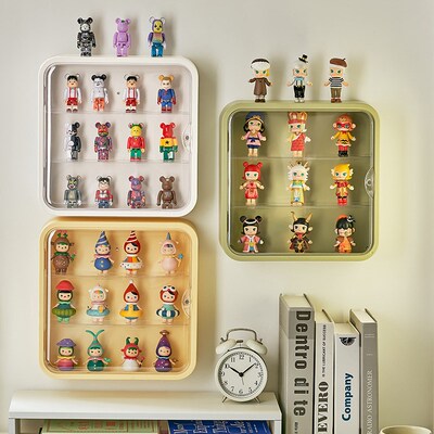 Wall Mounted Showcase Clear Acrylic Blind Box Figures Displa