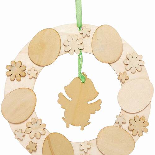 Easter Wreath Diy Handmade Wooden Suitable For Children Sewi
