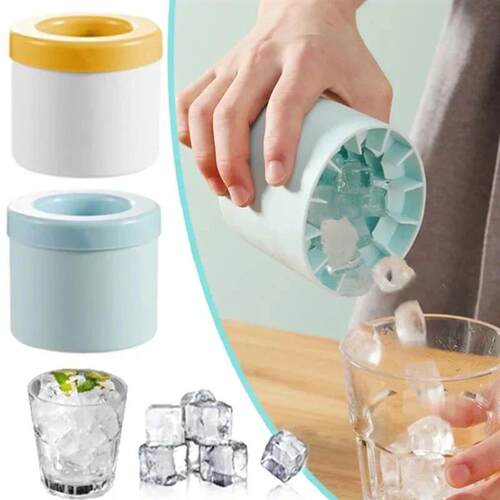 Silicone Ice Cube Mold Round Ice Bucket Summer Homemade DIY