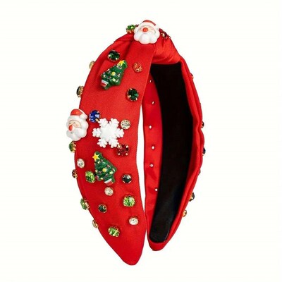 Holiday Christmas Headband - Wide ligature design, sparkling