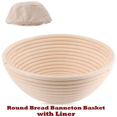 Round Bread Banneton Basket Liner Brotform Proofing 10 inch