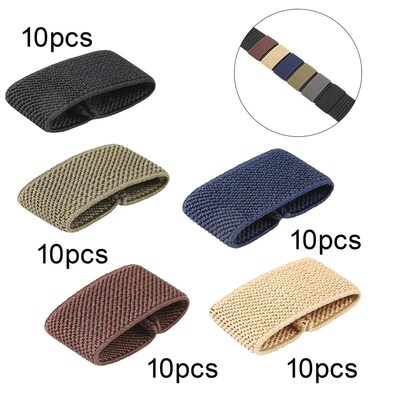 10x Elastic Belt Keepers Webbing Holder Strap Organizer Nylo