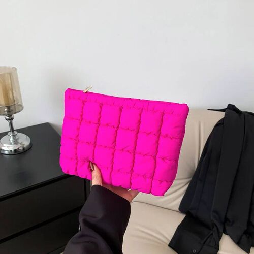 Wholesale Women Cosmetic Quilted ag Square Makeup Storage Cl