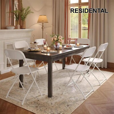 20 Pack Plastic Folding Chairs White,Lightweight Folding Ch