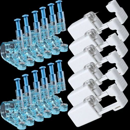 6PCS Sterile Disposable Ear Piercing Guns Kit Safety Earring