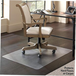 mat for office PVC swivel floor computer chair transparent