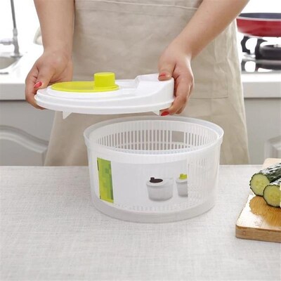 Salad Spinner Lettuce Greens Washer Dryer Drain Crisper Stra