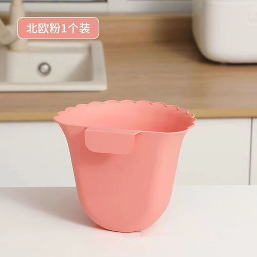 Creative Wallmounted Flower Trash Bin Hanging Kitchen Cabine