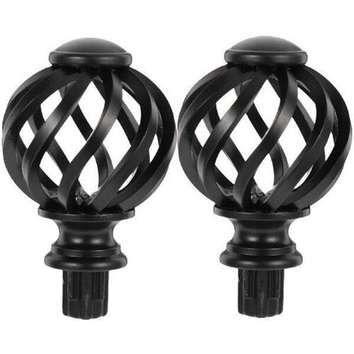 2 Pcs Bird Cage Curtain Rod Pole Ends Window Rods Drapery