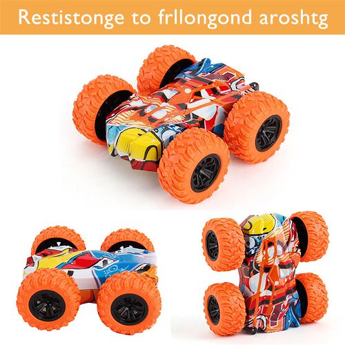 Kids Car Toys Inertia-Double Side Stunt Graffiti Car Off Roa