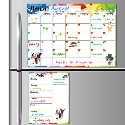 Weekly Planner Soft Magnetic Whiteboard Fridge Magnets Drawi