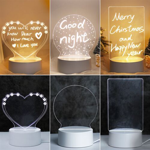 Note Board Creative USB Led Night Light Valentines Day Gift