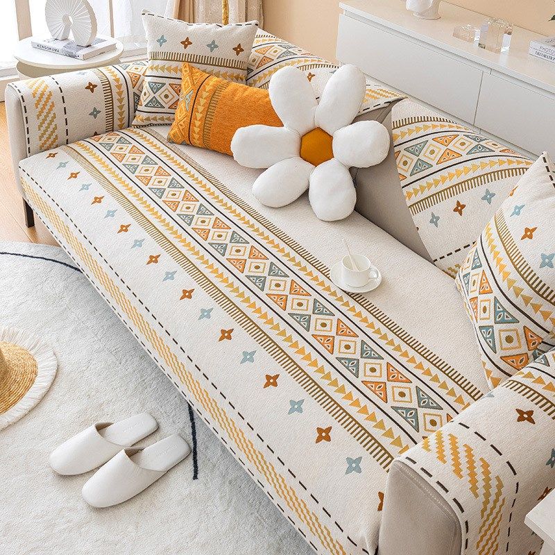 波西米亚风雪尼尔沙发垫四季通用全防滑沙发罩坐垫靠背巾,居家布艺,沙发套,淘宝优惠券,粉丝福利购,淘宝优惠卷