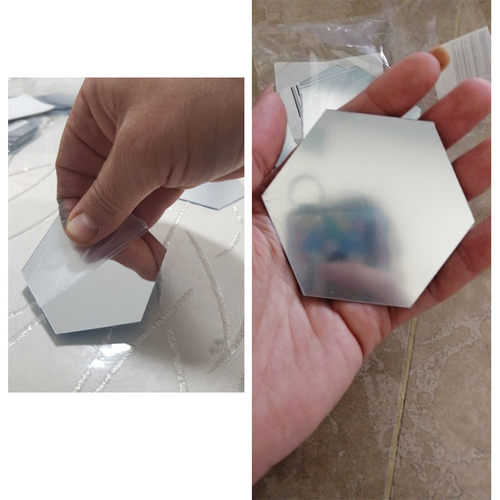 12PCs/Set DIY 3D Mirror Wall er Hexagon Home Decor Mirror De