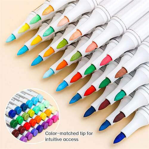 Languo Acrylic Marker Pens Soft Tip Quick Dry Vibrant Colors