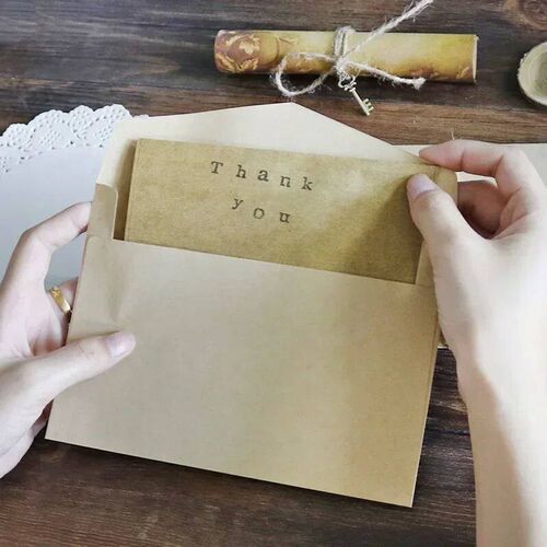 Retro Vintage Kraft Envelope Letter Pad Set Old Europe Style