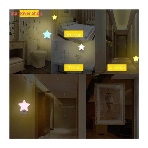 Star Shape Lamp LED Night Lights Bedside Wall Lamp Remote Se