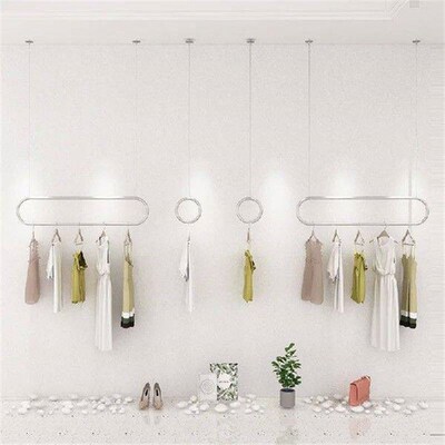 Singapore Luxury Annular Clothing Store Display Rack Hanger