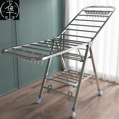 clothes drying rack fold laundry garment dryer hanger 杆衣架