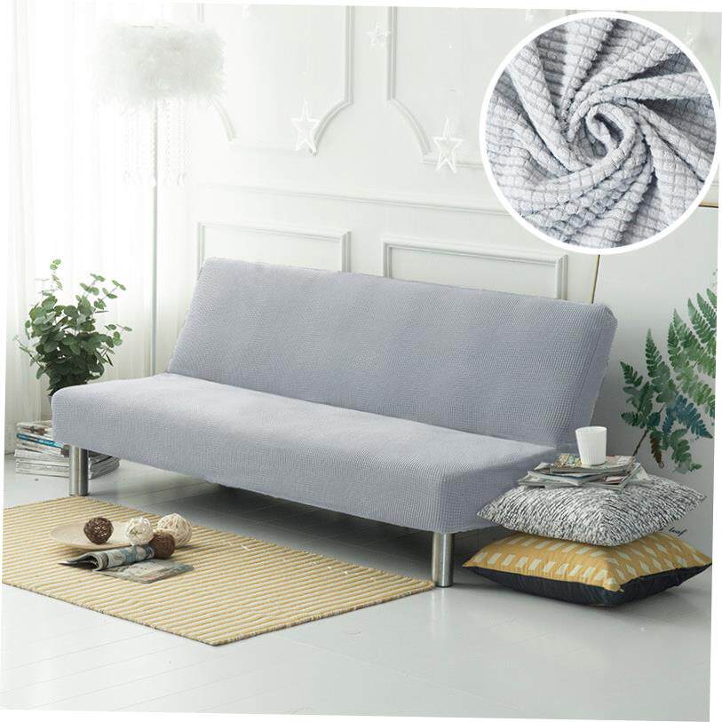 Folding armless sofa bed cover full stretch universal sofa图片