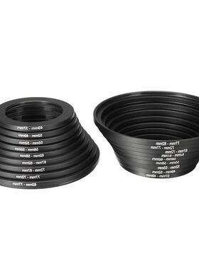 9pcs Camera Lens Filter Step Up Drop Down Ring Adapter Set