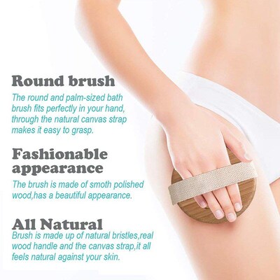 Shower Brush,Wet or Dry Brushing Body Brush,Gentle Exfoliati