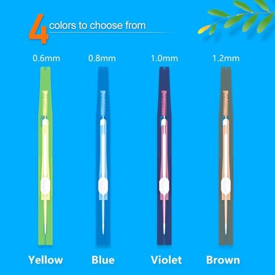 32pcs 0.4-1.0mm Dental Slim Soft Interdental Brush Brush