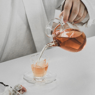 器想耐热玻璃泡茶壶仿宋执壶公道杯花茶红绿茶过滤分茶器茶具