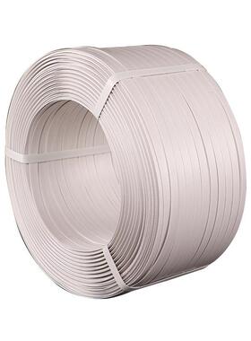 工厂供p595p打包捆绑带白色包装带打直包塑料带手带动打包带印字