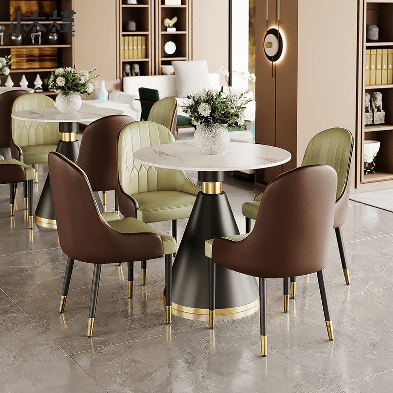 办公室面试咨询小圆桌一桌四椅S商务售楼处谈判接待洽谈桌椅,住宅家具,岩板餐桌,淘宝优惠券,粉丝福利购,淘宝优惠卷