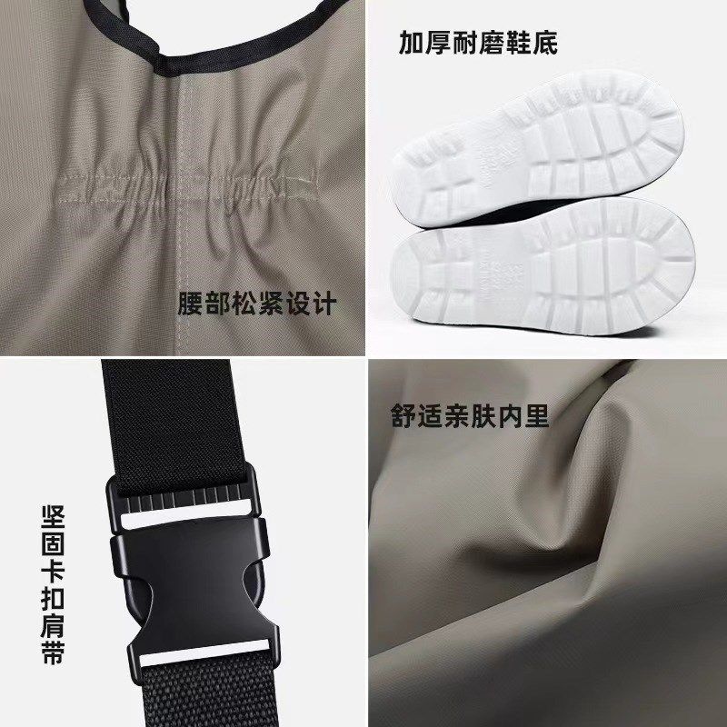 儿童下水裤玩水服连体涉水裤幼儿园背带防水裤沙滩裤摸鱼赶海装备